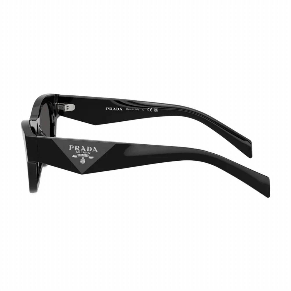 NEW PRADA women's spr b09 16k-08z sunglasses in polished black / grey gradient - Picture 3 of 4
